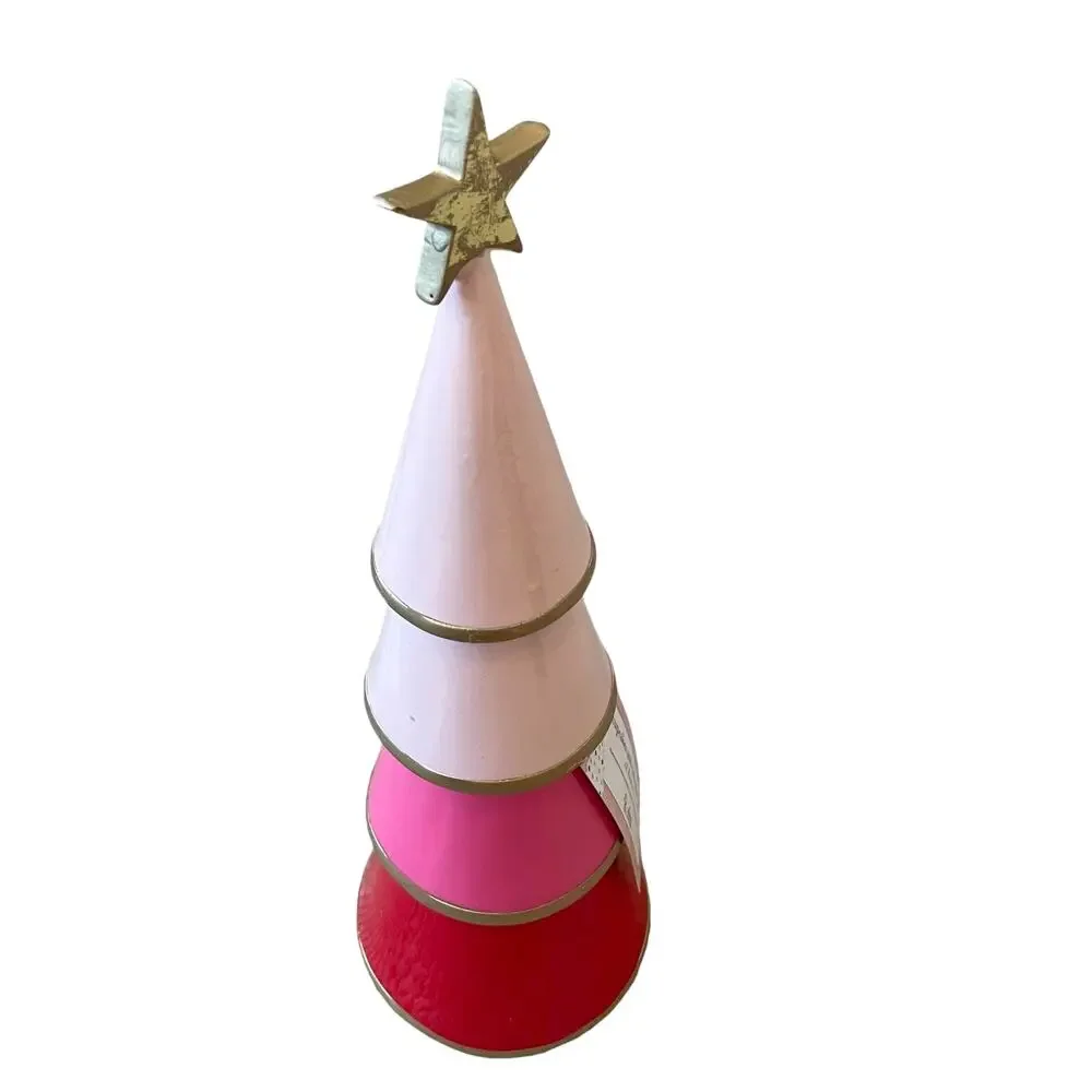 CUPCAKES AND CASHMERE Pink Christmas Tree with Gold Star 2024 NEW